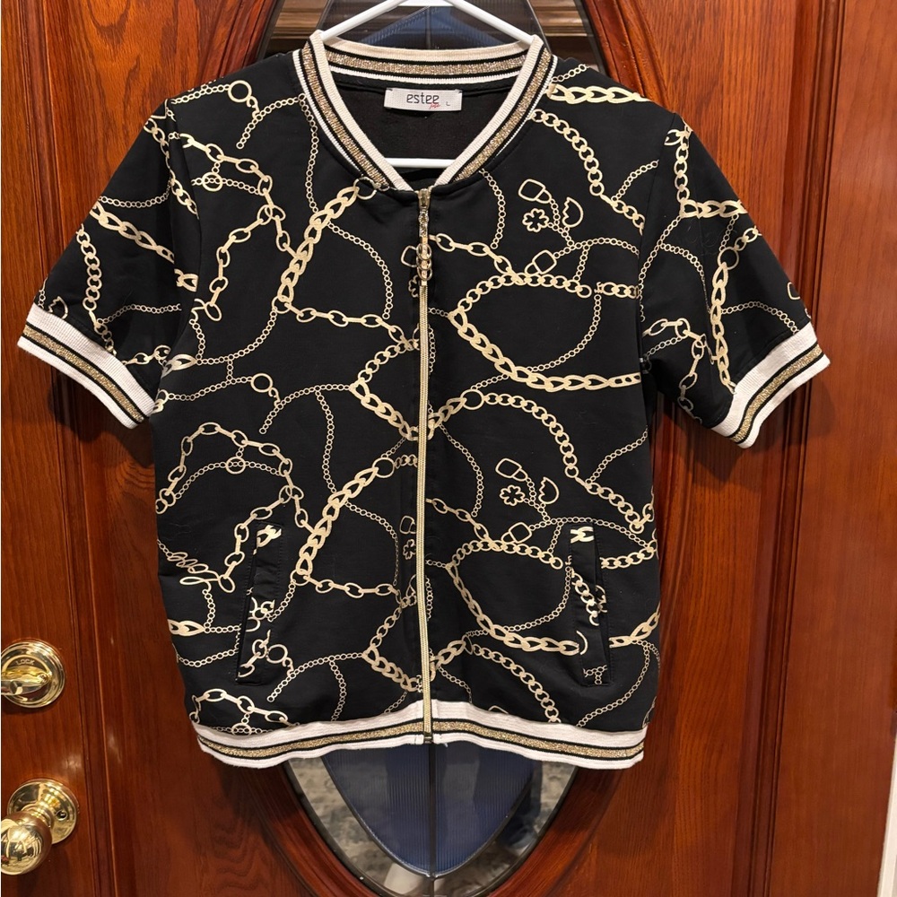 Estee Black Jacket with Gold Accents